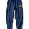 Basketball Bear Print Jogger Pants