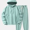 Basic Heavy Weight Drop Shoulder Relaxed Hoodie & Jogger Pants