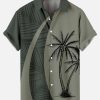 Suitmens Men's Hawaii Vacations Print Shirt Three-Piece Set 055
