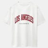 Los Angeles Print Drop Shoulder Oversize T-Shirt