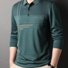 Men's Long Sleeve Pocket Long Sleeve POLO Shirt 001