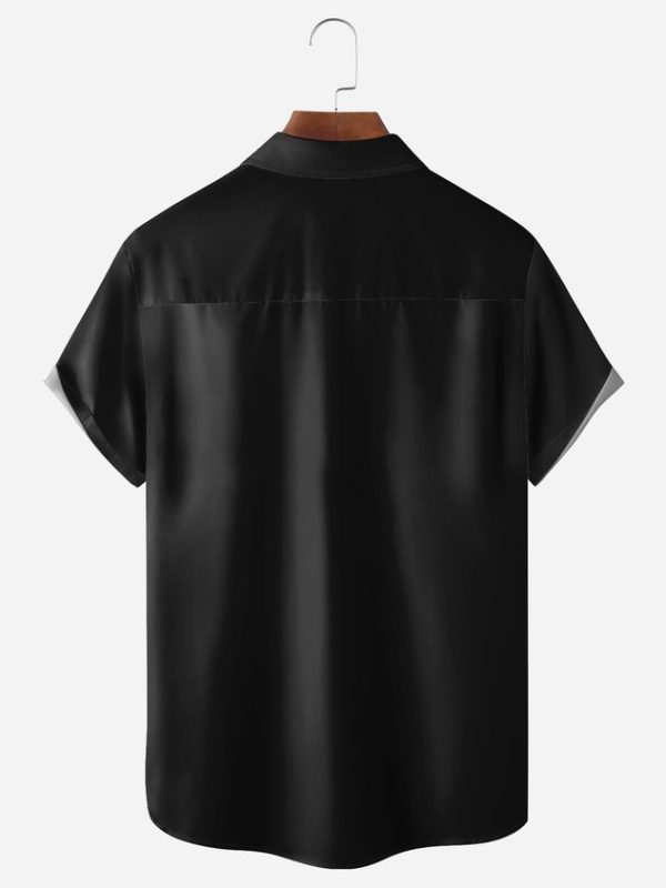 1a7f651e00a64fb69e59bebc3ebe9f359745b18270395b4f1b2f0bda2e7b6b71.jpg Christmas Flamingo Chest Pocket Short Sleeve Shirt