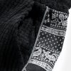 Corduroy Paisley Print Panel Pants