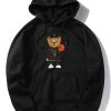 Basketball Bear Print Hoodie & Jogger Pants