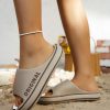 Women Anti-slip Letter Graphic Slippers, Fashionable EVA Slides For Indoor