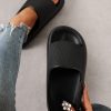 Women's Eva Home Slippers, Anti-slip, Water-resistant, Simple, Comfortable, Quiet, Durable, For Outdoor, Dorm, Office, Summer