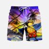 Suitmens Men's Men's Tiki Style Hawaiian Vacation Print Three-Piece Set 033