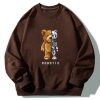 Robot Bear Crew Neck Relaxed Sweatshirt