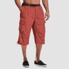 1ffbffaa885a56050b9c995be36d715aa8f8516abb182830aa2edb5605eb2568.jpg Men Summer Casual 3/4 Long Cargo Shorts Twill Cotton Elastic Waist Multiple Pockets Comfortable Capris Trousers
