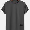 Muscle Fit Arc Hem Mesh T-Shirt