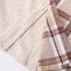Corduroy Plaid Panel Shirt