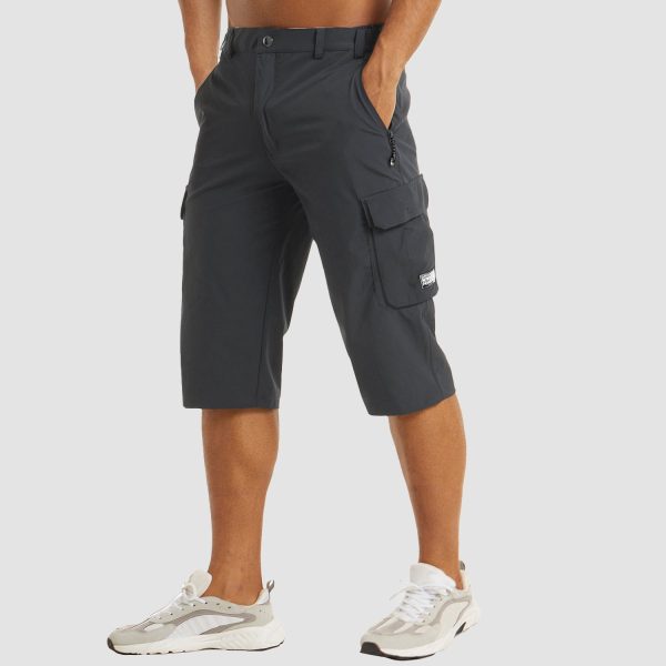 233c05a5692e3de58693c2405657ca4f3bedb6cd3a30ce9160bfe96ad4ee8b74.jpg Men Knee Length Shorts Lightweight Thin Quick Dry Cargo Shorts
