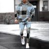 Men's Personalized Printed Hoodie Set 002