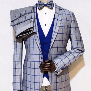 23b682133b02f43a5e53050a990296e29208a97c0eb81e0c81f1ca40cacb7882.jpg OK Casual Plaid Lapel Collar Slim Fit Blazer & Pants 2Pcs Set