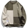 Oversize Color Block Crewneck Sweatshirt