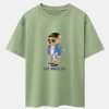 Los Angeles Skate Bear Print Heavy Weight Oversize T-Shirt