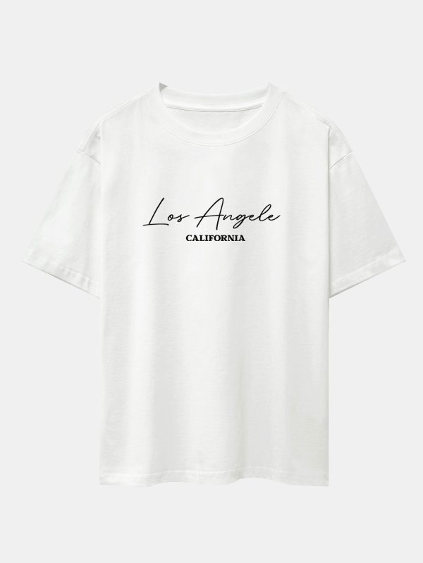 Los Angeles Handwritten Print Heavy Weight Oversize T-Shirt