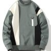 Color Block Sweatshirt With Pocket