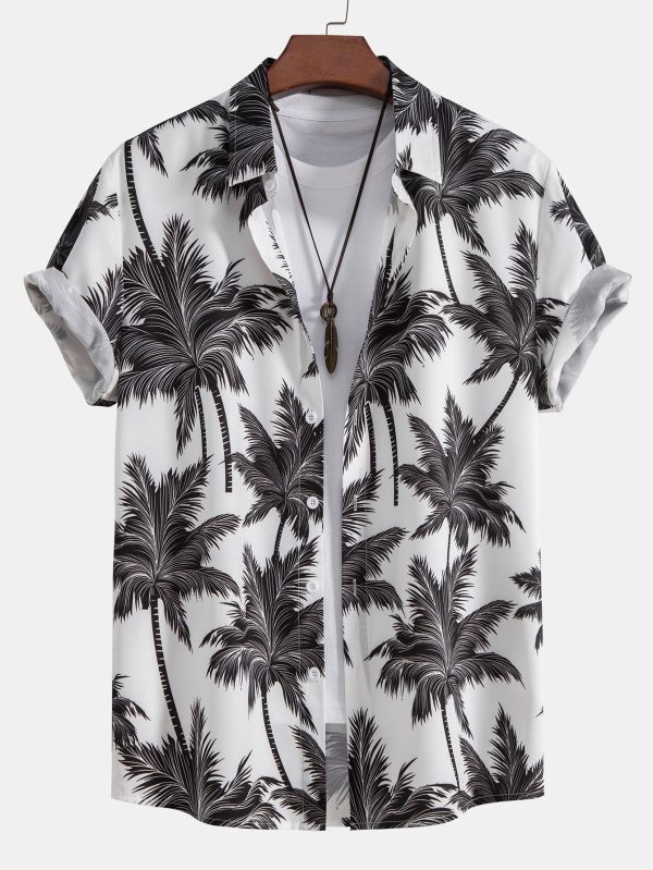 255b2d0e7e056dfd93ddd29914e3867cbc0357ef1ad1f3fae57a9adf4e3f8383.jpg Palm Tree Print Button Up Shirt & Swim Short