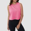 Crop Tops for Women Athletic Running Workout UPF 50+ Cropped Tank Tops