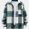 Flannel Plaid Overshirt With Pocket