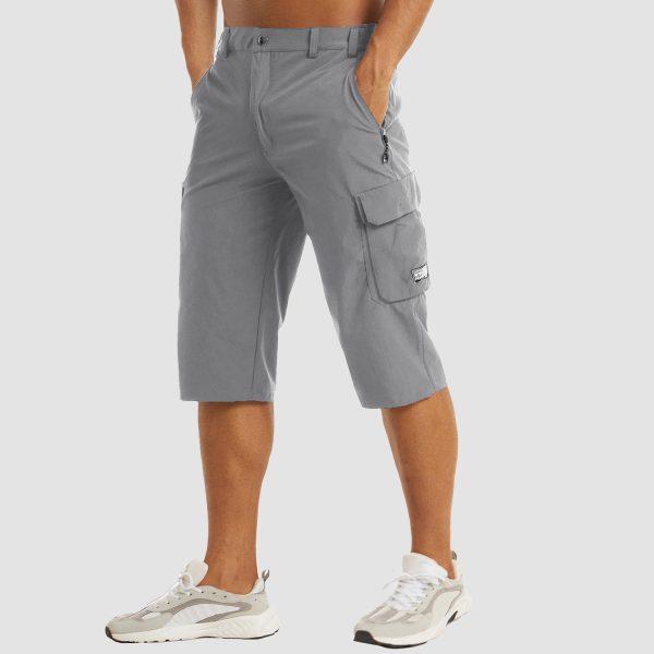 278d4b6f1fde09ecdea9bb4458bb2b8c6e20e286a29951ff224b142ca76e7474.jpg Men Knee Length Shorts Lightweight Thin Quick Dry Cargo Shorts