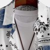 Paisley Print Button Up Shirt #Random Pattern Design# & Shorts