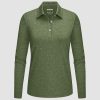 Women's Polo Shirts Long Sleeve UPF 50+ Sun Protection Golf Shirts Quick Dry Athletic Workout Collared Shirt