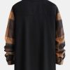 Plaid Corduroy Panel Shirt