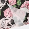 Skull Rose Print Button Up Shirt