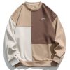 Oversize Color Block Crewneck Sweatshirt