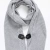 Detachable Scarf Neck Sweater
