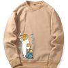 Cute Cat Print Raglan Sleeve Sweatshirt
