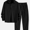 Long Sleeve Polo Collar Corduroy Shirt & Straight Leg Corduroy Pants