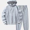 Basic Heavy Weight Drop Shoulder Relaxed Hoodie & Jogger Pants
