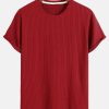 Basic Slim Fit Ribbed T-Shirt