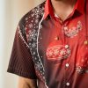 Christmas Decoration Chest Pocket Short Sleeve Shirt