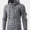 Horn Button Hooded Sweater