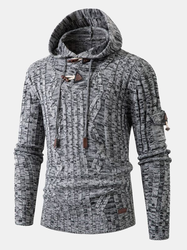 Horn Button Hooded Sweater