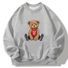 New York Bear Print Relaxed Sweatshirt