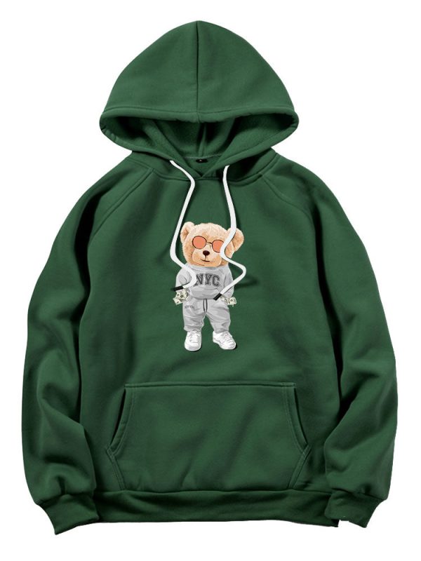 Rich Bear Print Hoodie