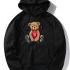 New York Bear Print Hoodie