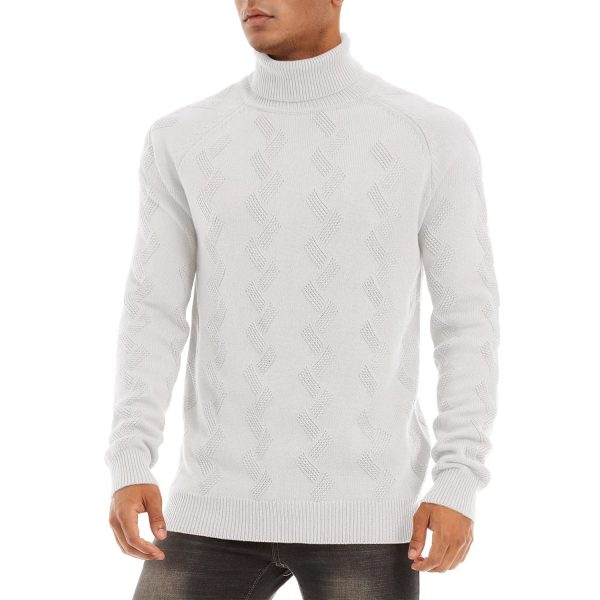 2e41dc077e81852aacc6140df8261f44e9d90fba162e33ebf2fee134597a1117.jpg Men's Turtleneck Sweater Heavyweight Long Sleeves Cotton Pullover Knitted Casual Sweatshirt