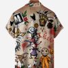 Halloween Vampire Chest Pocket Short Sleeve Shirt