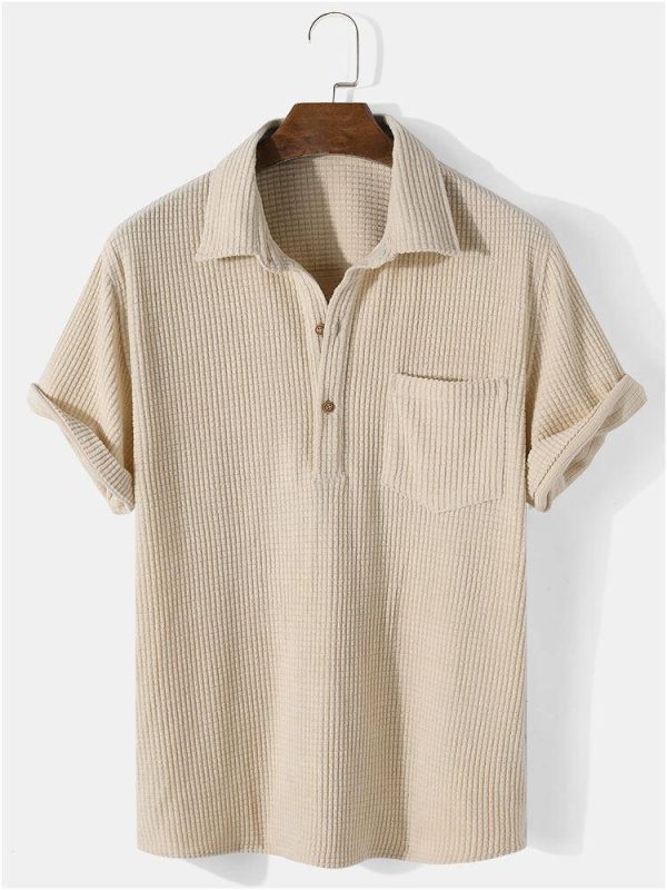 Waffle Polo Shirt & Waffle Shorts
