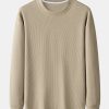 Long Sleeve Relax Fit Knit Ribbed T-Shirt