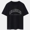 Los Angeles Letter Print Drop Shoulder Oversize T-Shirt
