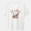 Alaskan Eagle Print Heavy Weight Oversize T-Shirt & Twill Jacquard Shorts