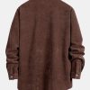 Corduroy Plaid Patchwork Shirt
