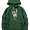 Selfie Bear Print Hoodie